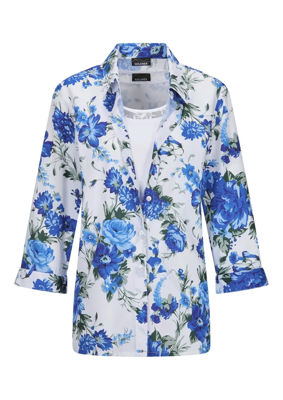 Blusen-Set aus Blumenbluse und Top