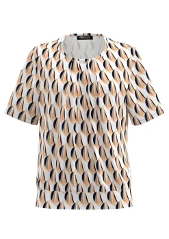 Blusenshirt aus Webware und Jersey