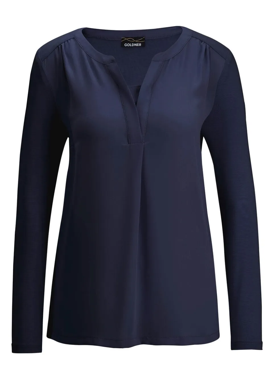 Blusenshirt mit Chiffon-Einsatz
