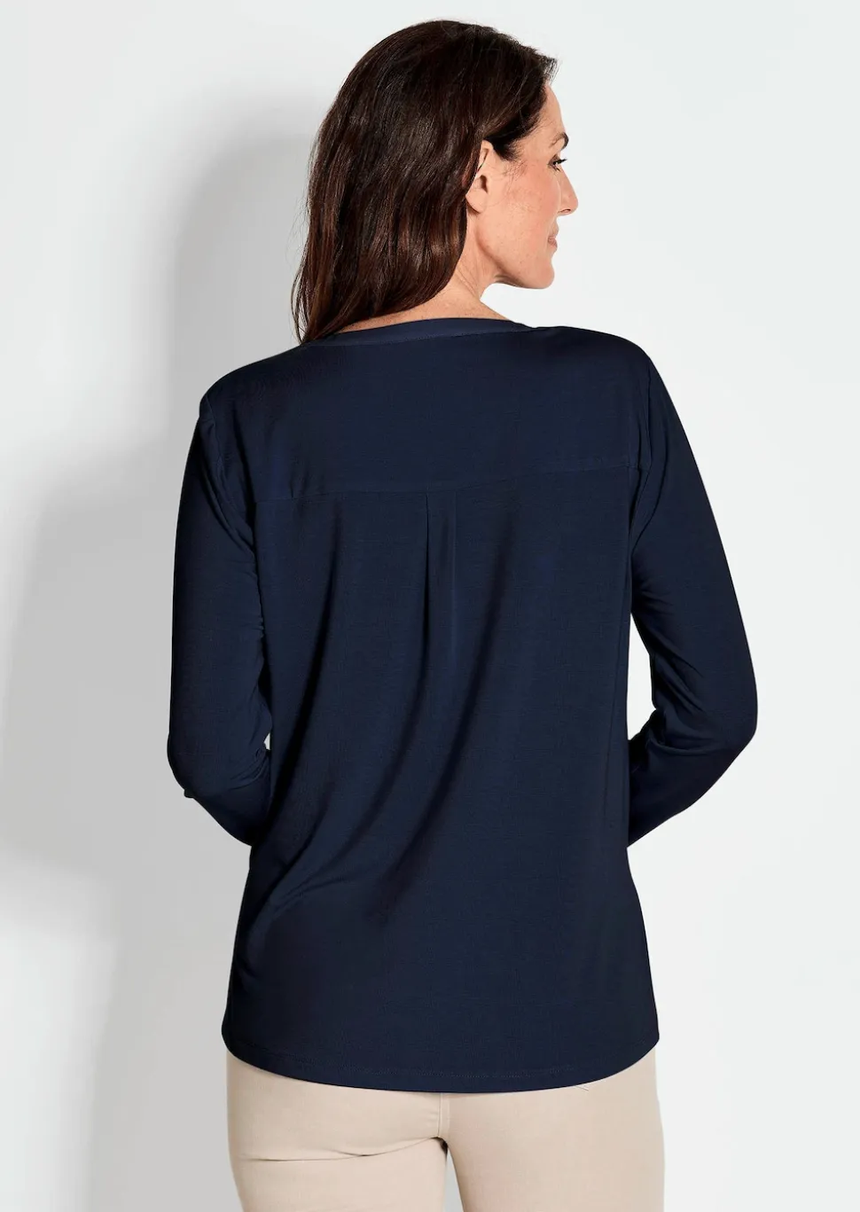 Blusenshirt mit Chiffon-Einsatz