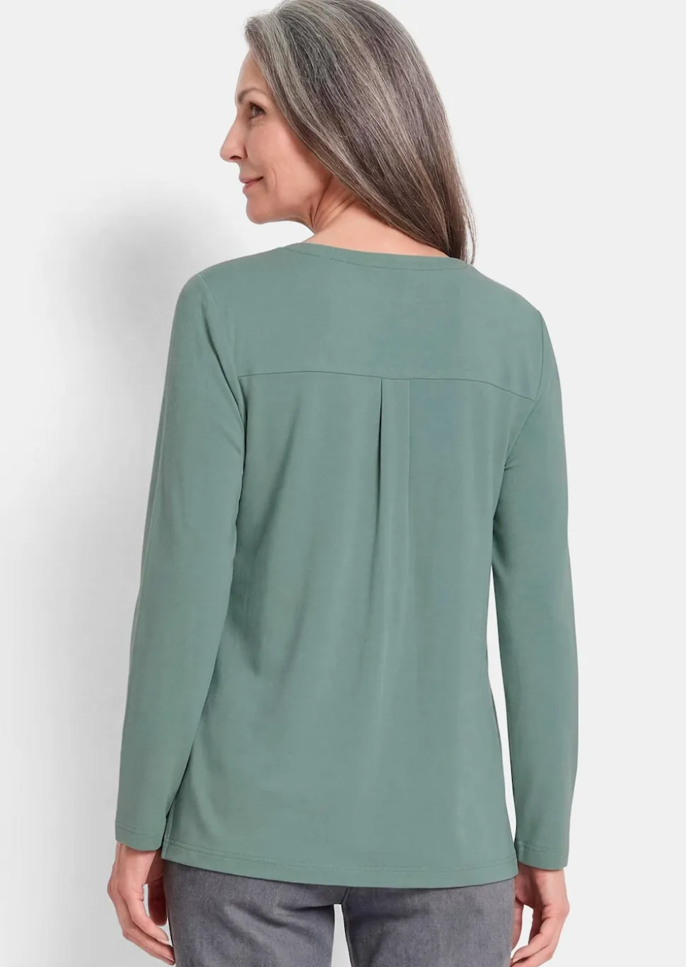 Blusenshirt mit Chiffon-Einsatz