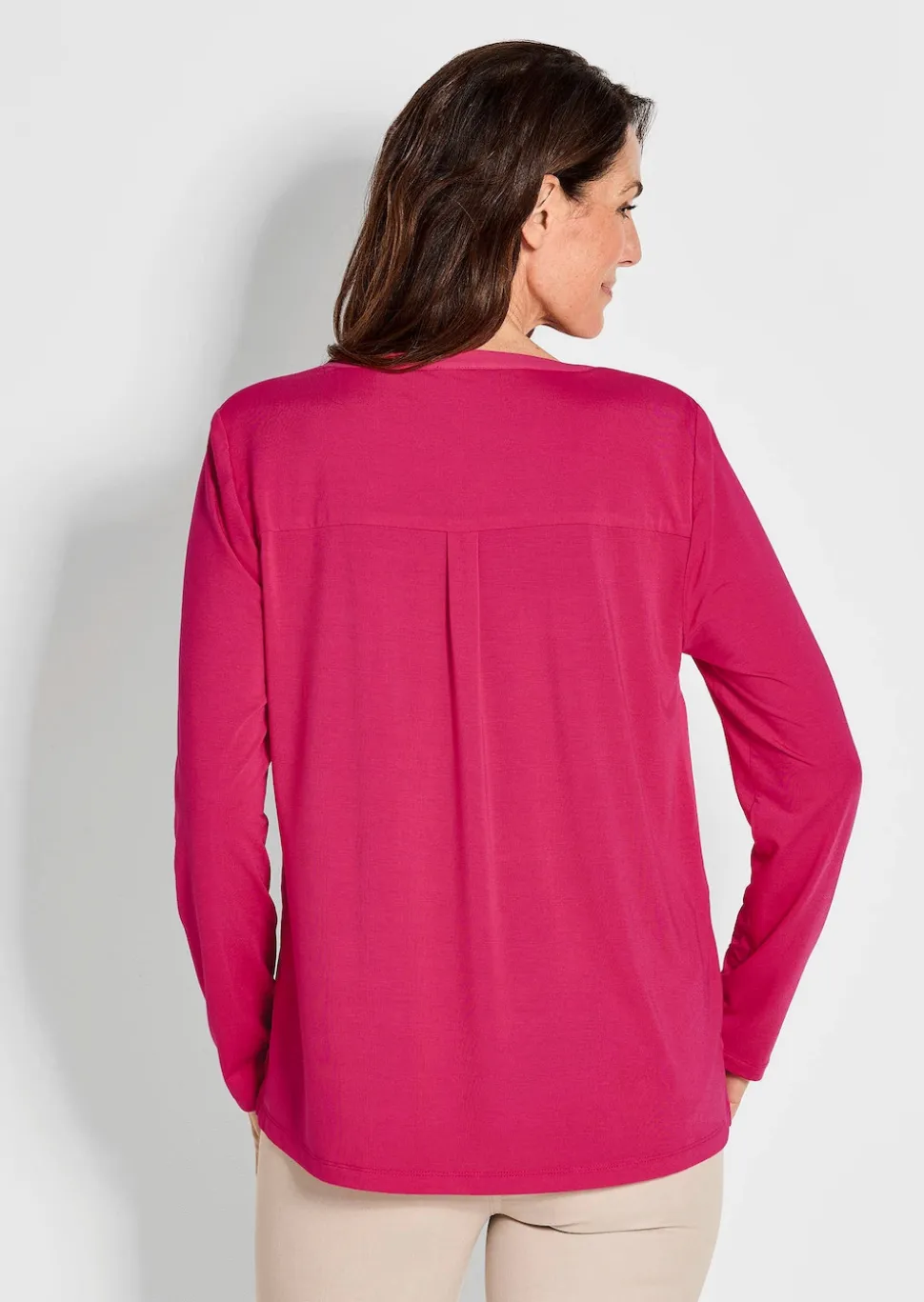 Blusenshirt mit Chiffon-Einsatz