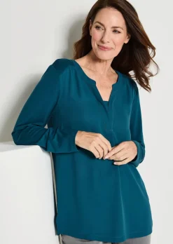 Blusenshirt mit Chiffon-Einsatz