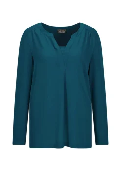 Blusenshirt mit Chiffon-Einsatz