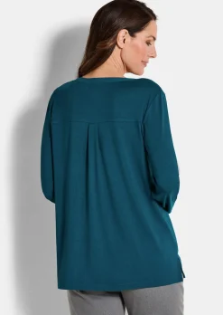 Blusenshirt mit Chiffon-Einsatz