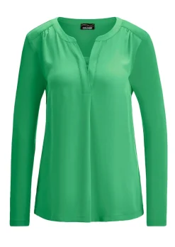 Blusenshirt mit Chiffon-Einsatz