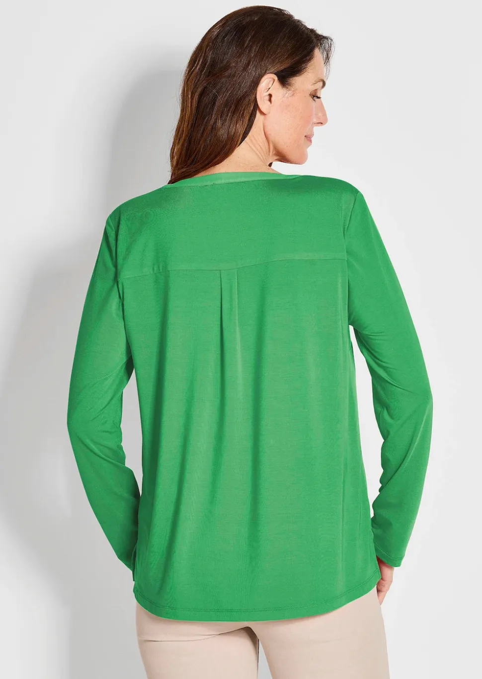Blusenshirt mit Chiffon-Einsatz