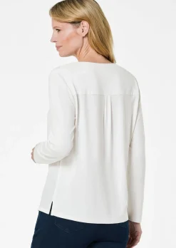 Blusenshirt mit Chiffon-Einsatz