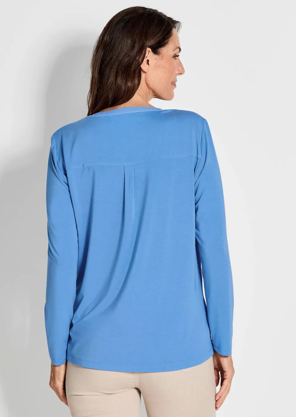 Blusenshirt mit Chiffon-Einsatz
