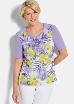 Blusenshirt mit Paisley und Strasssteinen