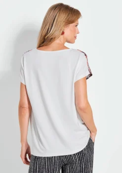 Blusenshirt mit platziertem Druck