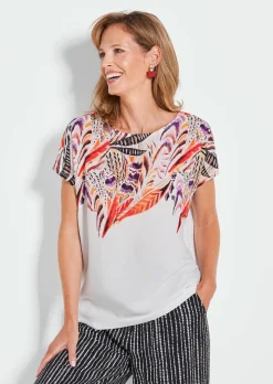 Blusenshirt mit platziertem Druck