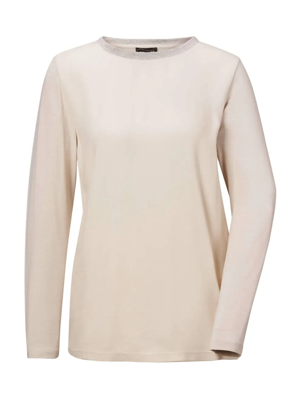 Blusenshirt mit schimmernder Ausschnittblende