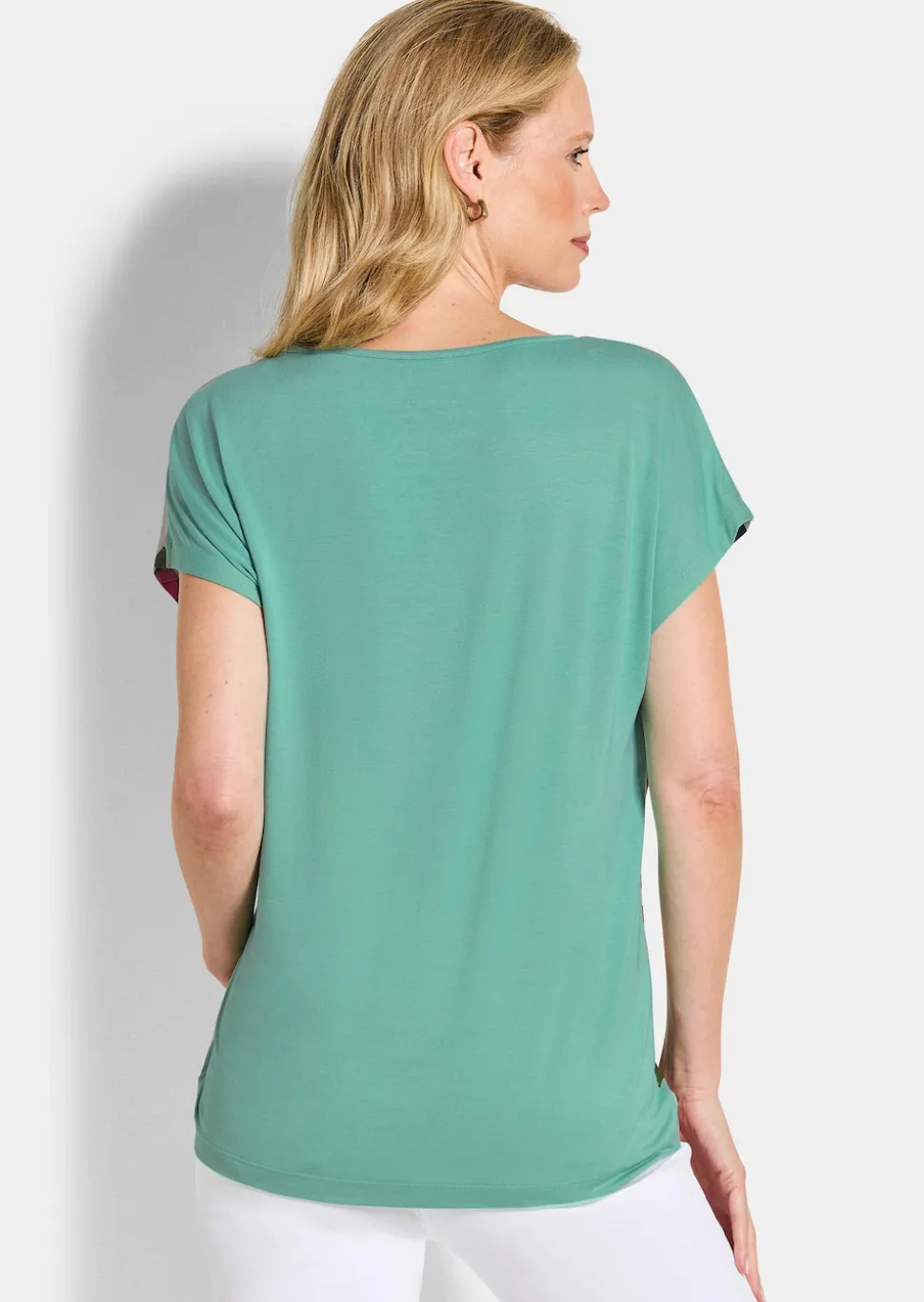 Blusenshirt mit Streifen und Blumen