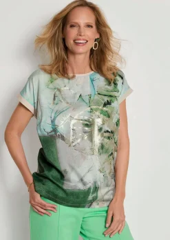 Blusenshirt mit U-Boot-Ausschnitt
