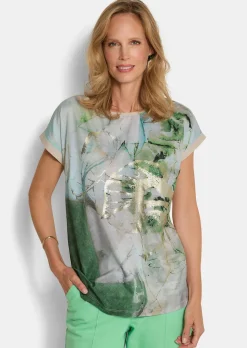 Blusenshirt mit U-Boot-Ausschnitt