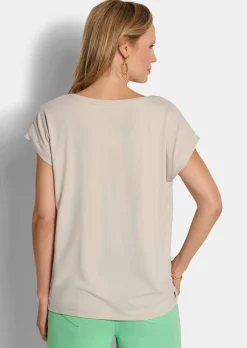 Blusenshirt mit U-Boot-Ausschnitt