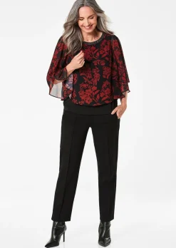 Blusenshirt mit weiten Chiffon-Ärmeln