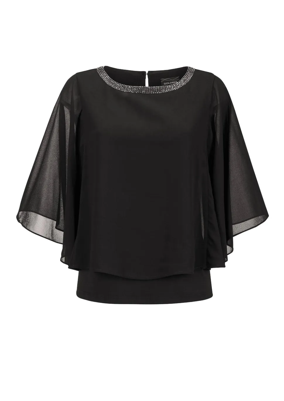 Blusenshirt mit weiten Chiffon-Ärmeln