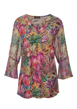 Blusenshirt mit zarten Chiffon-Ärmeln