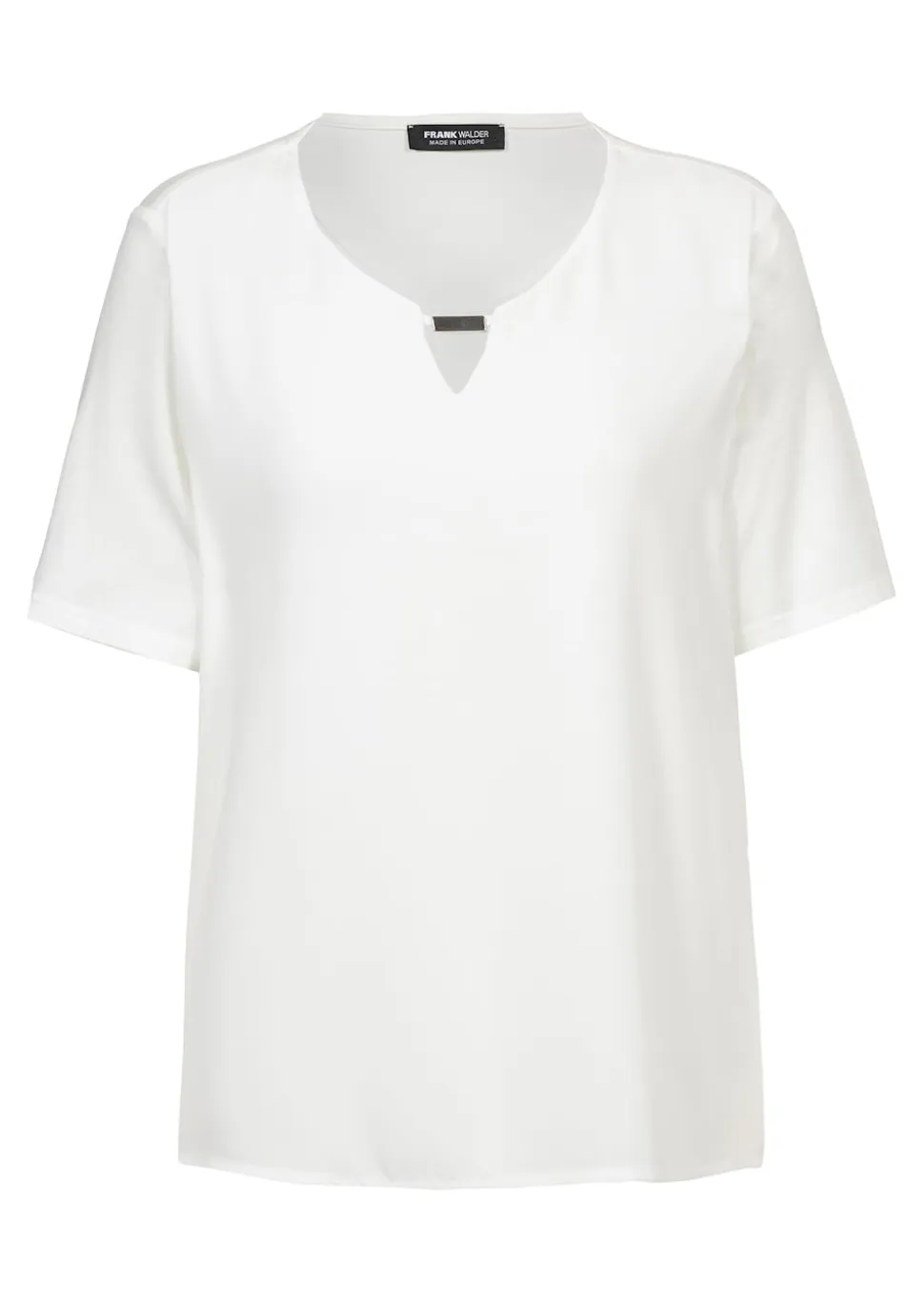 Blusenshirt mit Zierelement am Dekolleté