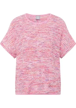 Bändchengarn-Pullover in Multicolor-Optik