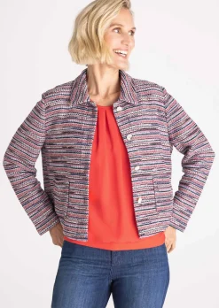 Bouclé-Blazer mit Glanzgarn