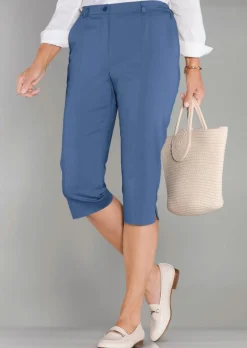 Caprihose CARLA aus Satin