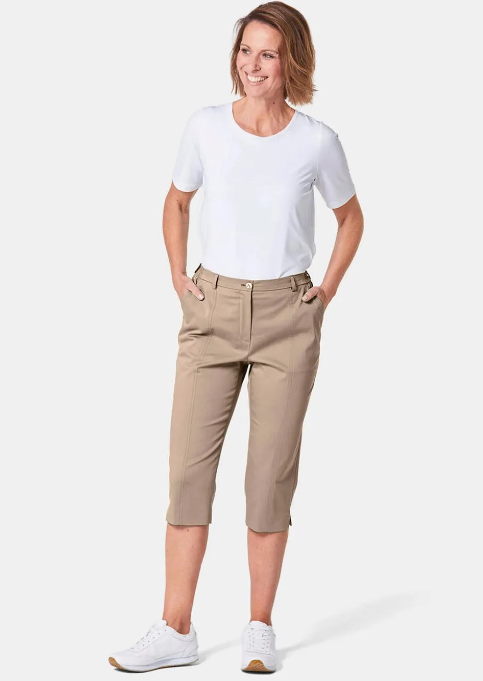Caprihose CARLA aus Satin