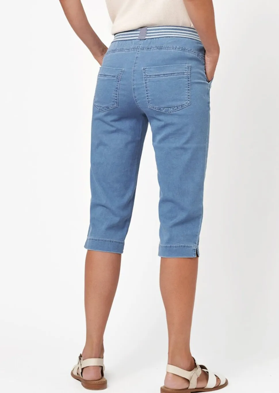Caprihose in Denim-Optik
