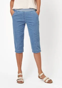 Caprihose in Denim-Optik