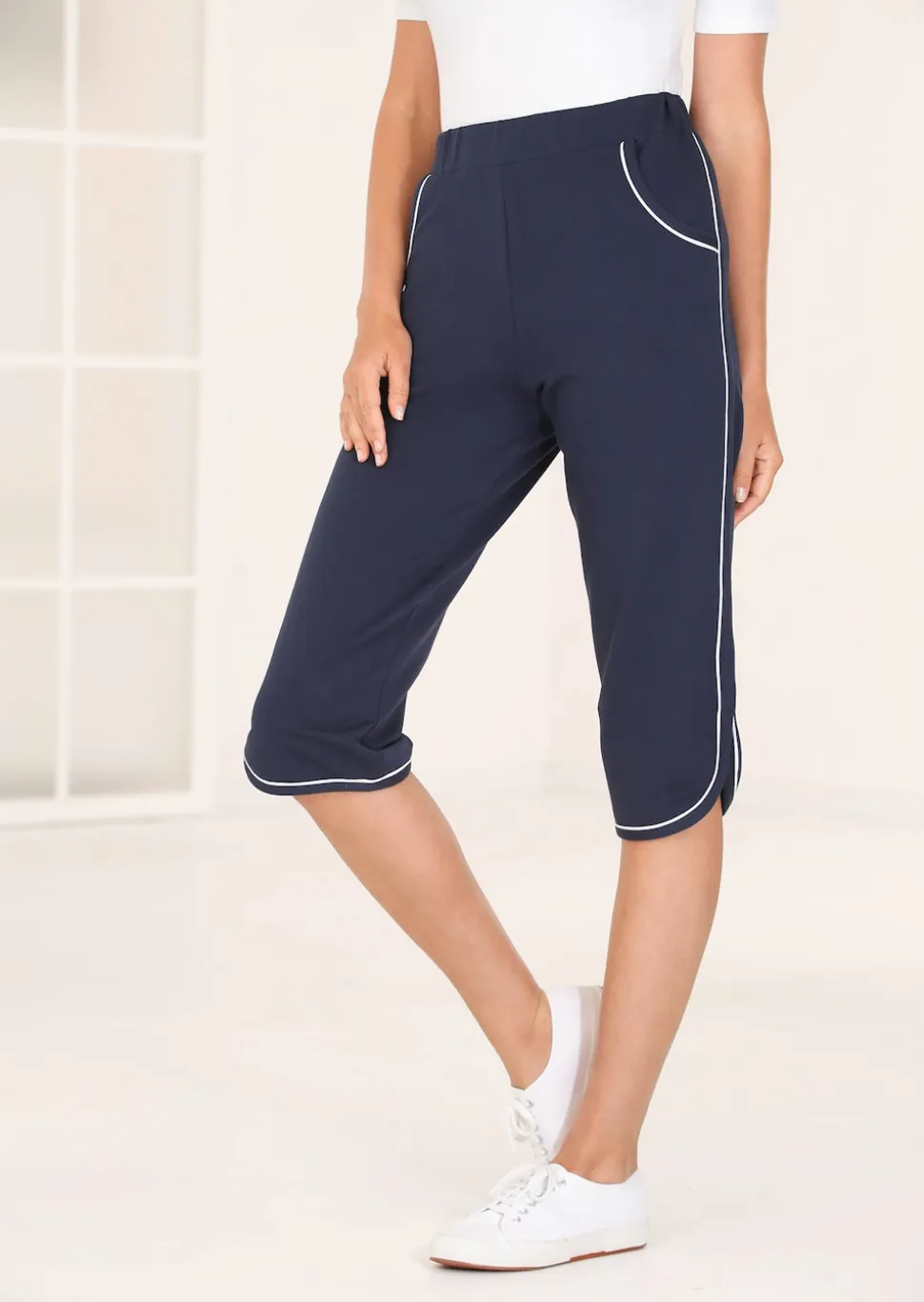 Caprihose in sportiver Optik