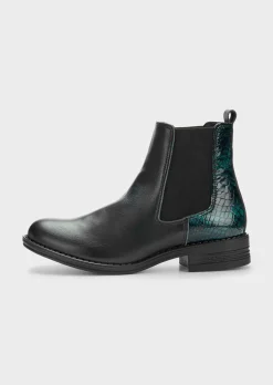Chelsea Boots mit Animal-Prägung