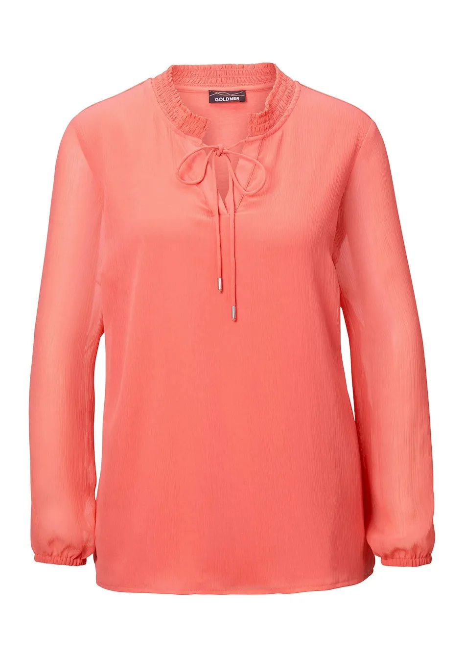 Chiffonbluse mit femininem Ausschnitt
