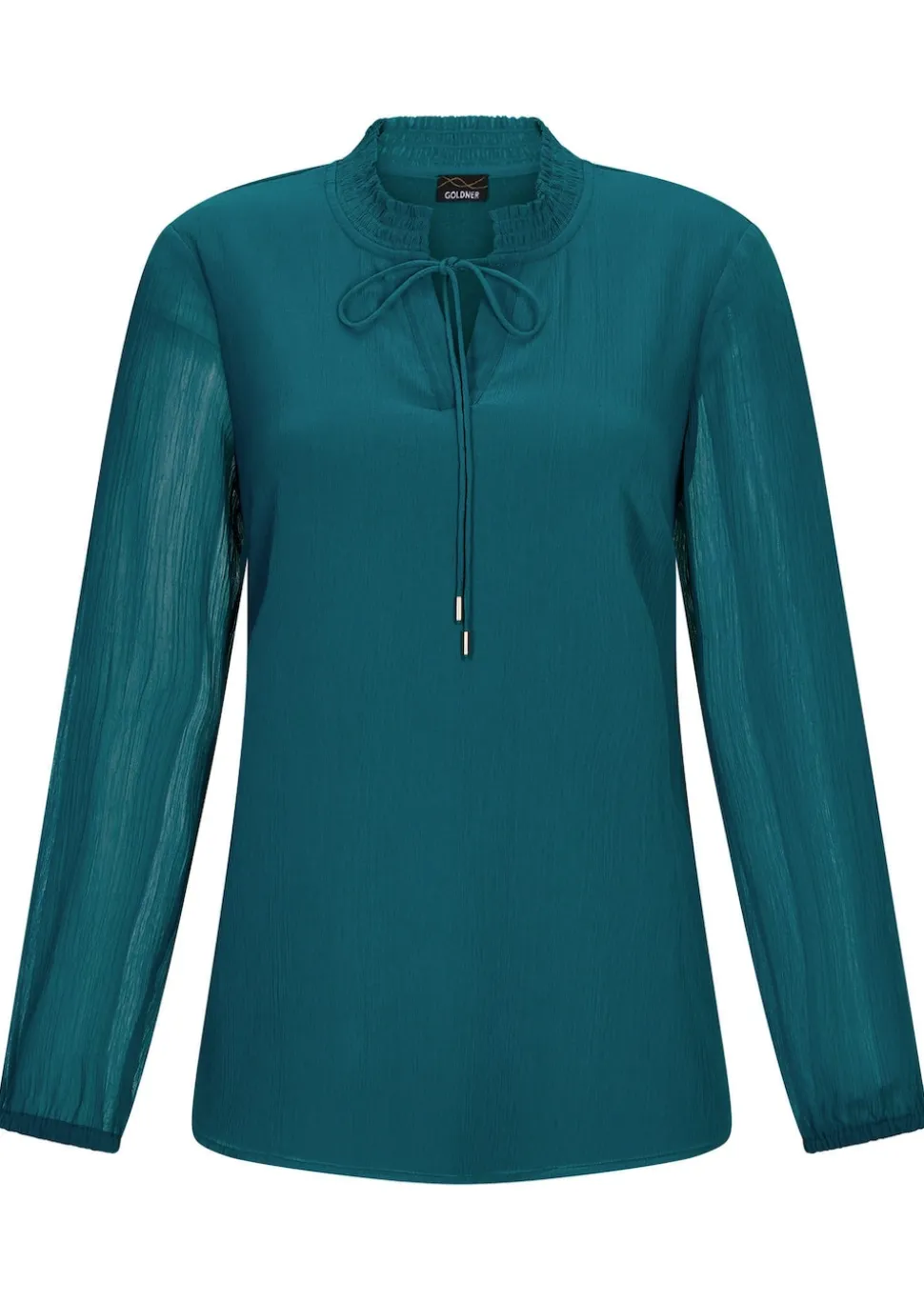 Chiffonbluse mit femininem Ausschnitt
