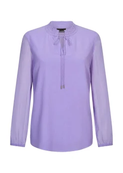 Chiffonbluse mit femininem Ausschnitt
