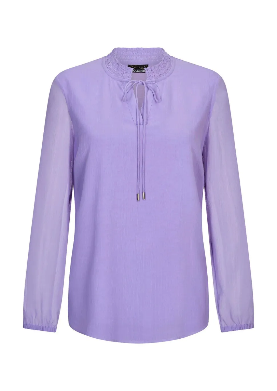 Chiffonbluse mit femininem Ausschnitt