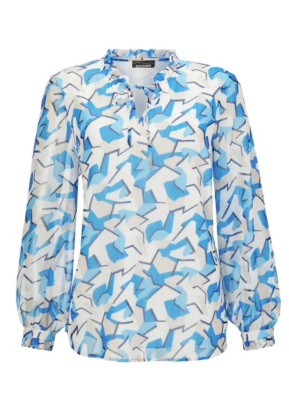 Chiffonbluse mit Gummibündchen