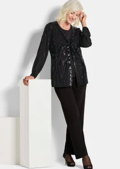 Chiffon-Jäckchen mit Pailletten
