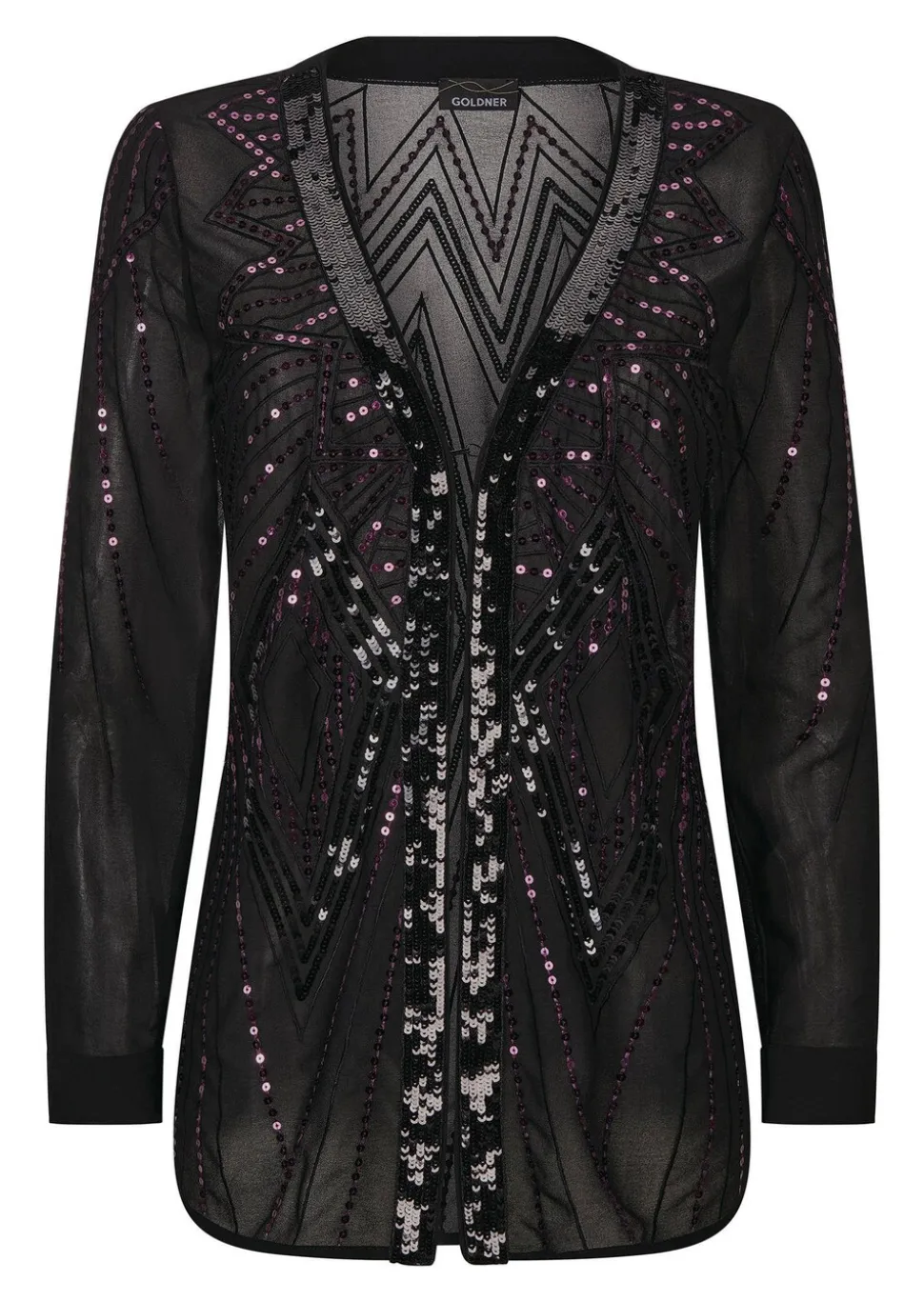 Chiffon-Jäckchen mit Pailletten