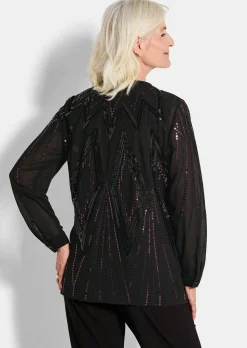 Chiffon-Jäckchen mit Pailletten