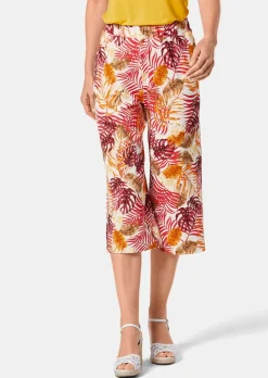 Culotte mit sommerlichem Blätterprint