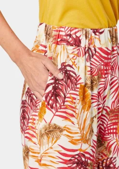 Culotte mit sommerlichem Blätterprint