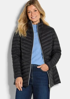 Daunenjacke mit femininer Steppung