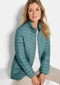 Daunenjacke mit femininer Steppung