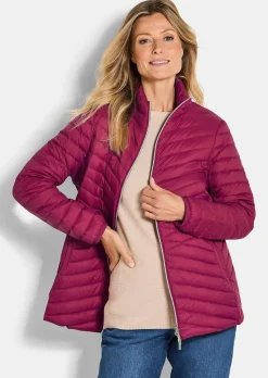 Daunenjacke mit femininer Steppung