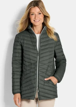 Daunenjacke mit femininer Steppung