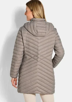 Daunenmantel mit femininer Steppung