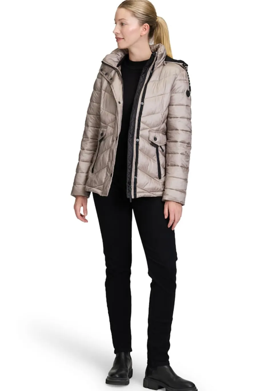 Dick wattierte Steppjacke aus Kunstdaune