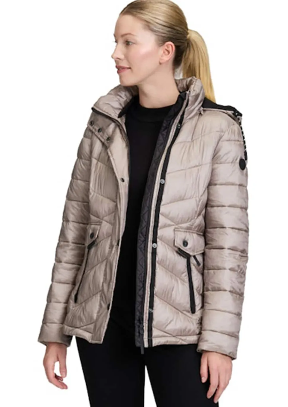 Dick wattierte Steppjacke aus Kunstdaune